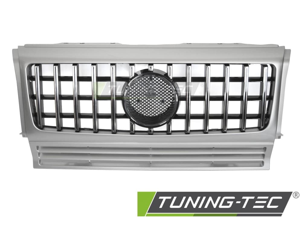 Predná maska Mercedes G-Class W463 90-12 Sport W464 Look Silver-Chrome – náhľad 2