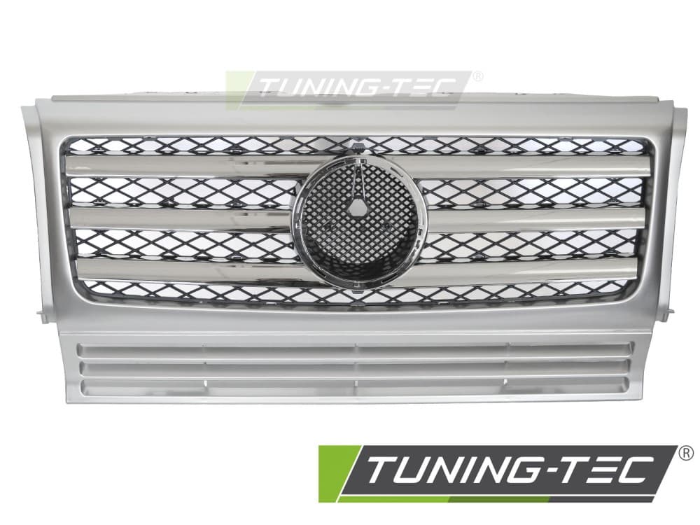 Predná maska Mercedes G-Class W463 90-12 CL Style Silver-Chrome – náhľad 2