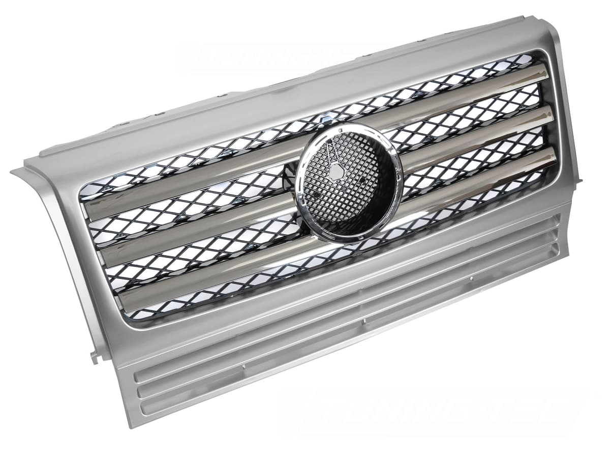 Predná maska Mercedes G-Class W463 90-12 CL Style Silver-Chrome