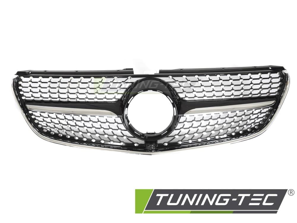 Predná maska Mercedes V trieda W447 14-19 Diamond Black Chrome – náhľad 2