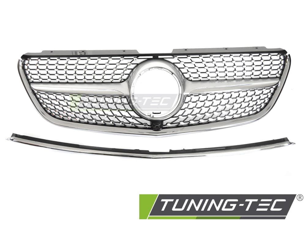 Predná maska Mercedes Vito W447 14-19 Diamond Silver-Chrome – náhľad 2