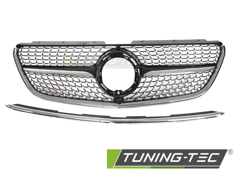 Predná maska Mercedes Vito W447 19-23 Diamond Black Chrome – náhľad 2