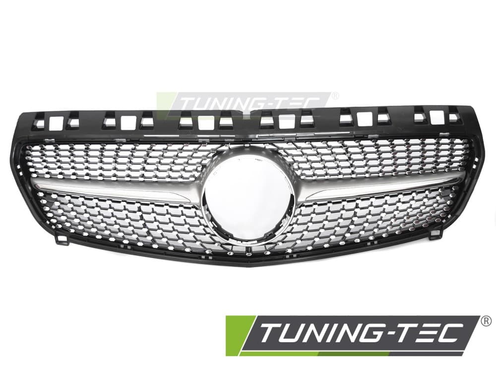 Predná maska Mercedes A trieda W176 12-15 Diamond Silver Chrome – náhľad 2