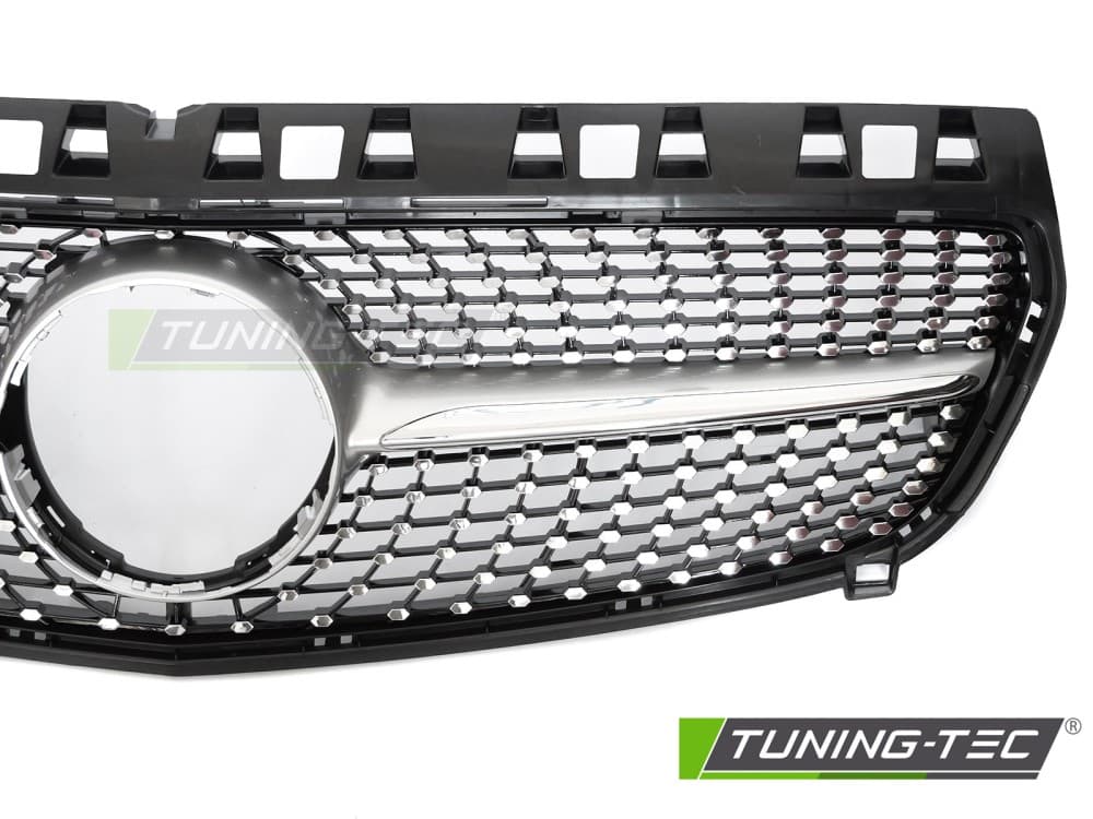 Predná maska Mercedes A trieda W176 12-15 Diamond Silver Chrome – náhľad 3