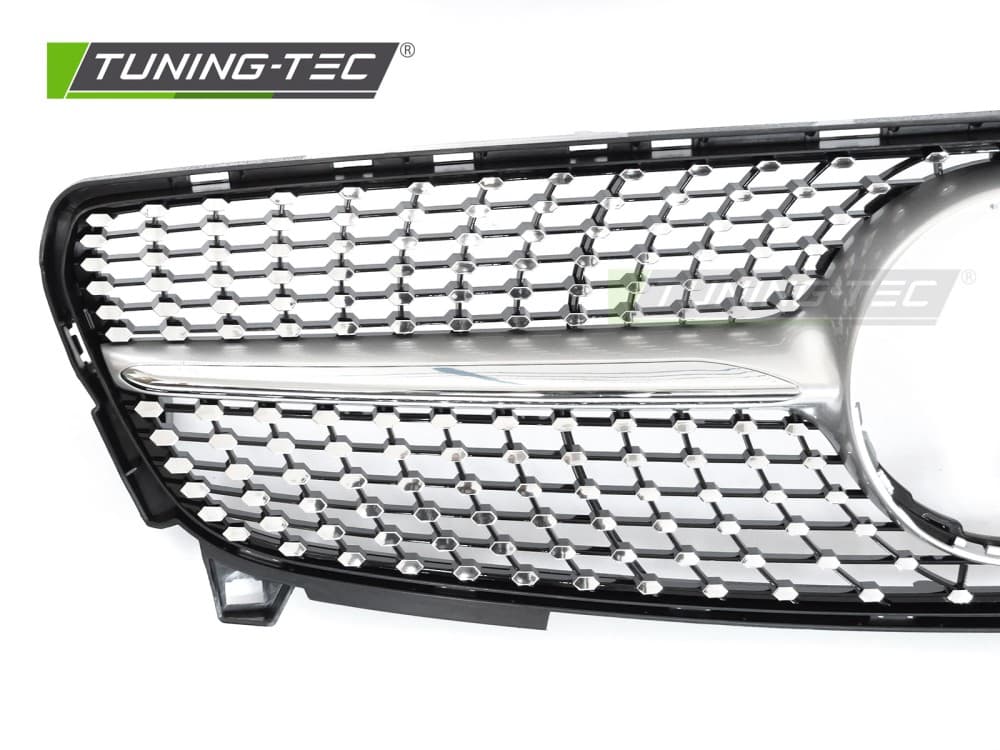 Predná maska Mercedes A trieda W176 15-18 Diamond Silver Chrome – náhľad 3