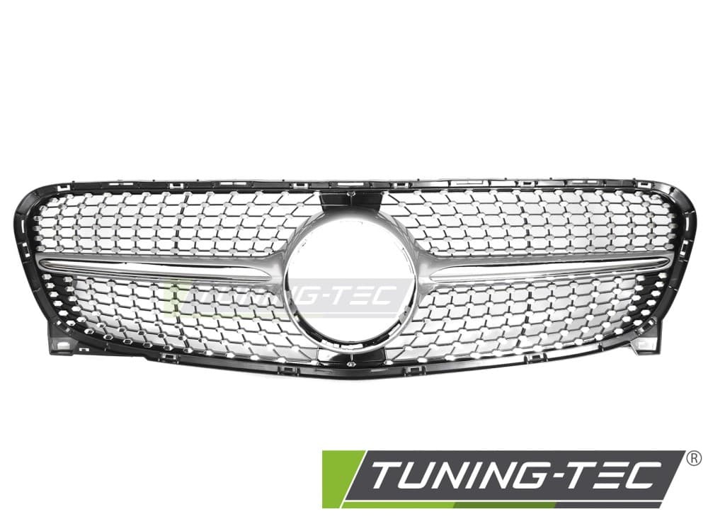 Predná maska Mercedes GLA X156 13-16 Diamond Silver Chrome – náhľad 2