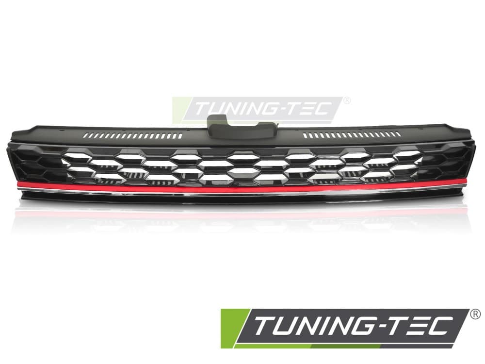 Predná maska VW Golf 7 17-19 Sport Glossy Black Red Line – náhľad 2