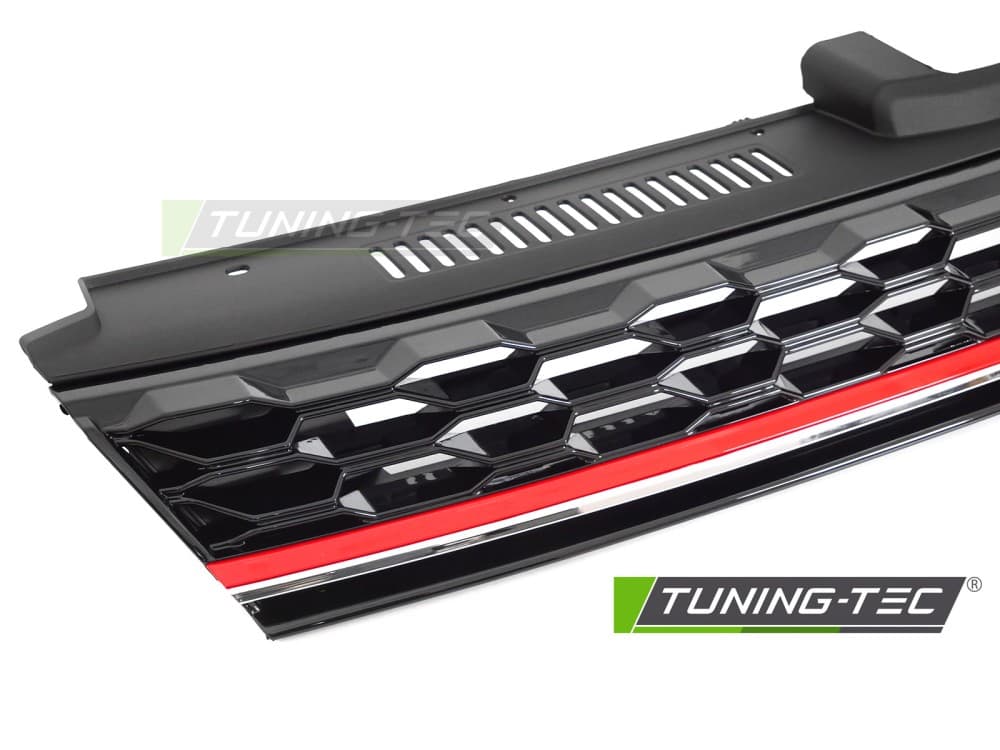 Predná maska VW Golf 7 17-19 Sport Glossy Black Red Line – náhľad 3