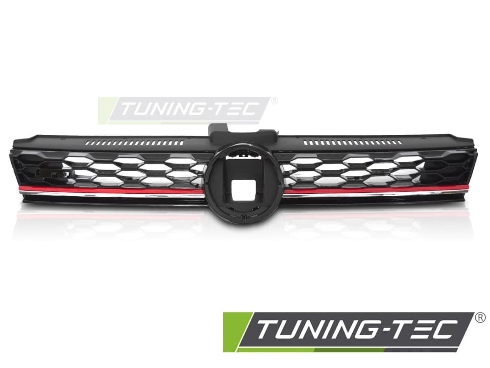 Predná maska VW Golf 7 17-19 Sport ACC Glossy Black Red Line – náhľad 2