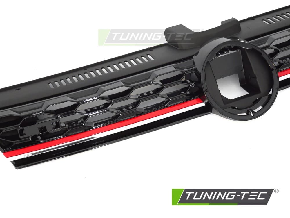 Predná maska VW Golf 7 17-19 Sport ACC Glossy Black Red Line – náhľad 3