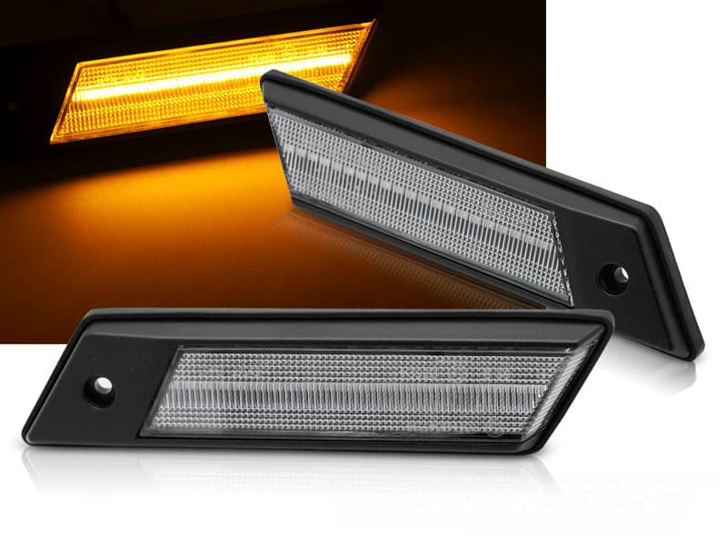 Bočné smerovky BMW E30 / E28 / E24 / E23 Chrome LED SEQ