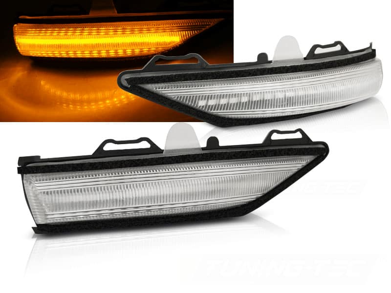 Bočné smerovky do zrkadla Ford Fiesta MK8 17-23 LED White SEQ