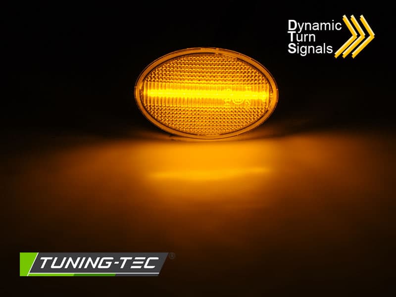 Bočné smerovky Opel Astra F / Corsa / Tigra White LED SEQ dynamické – náhľad 2
