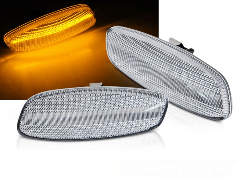Bočné smerovky do zrkadla Peugeot 207 308 3008 5008 / Citroën C3 C4 C5 White LED SEQ