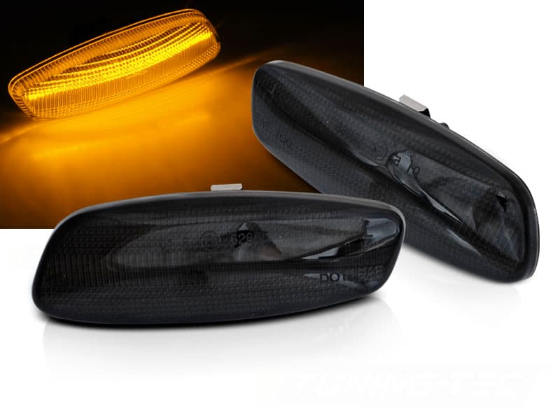 Bočné smerovky do zrkadla Peugeot 207 308 3008 5008 / Citroen C3 C4 C5 Smoke LED Sekvenčné