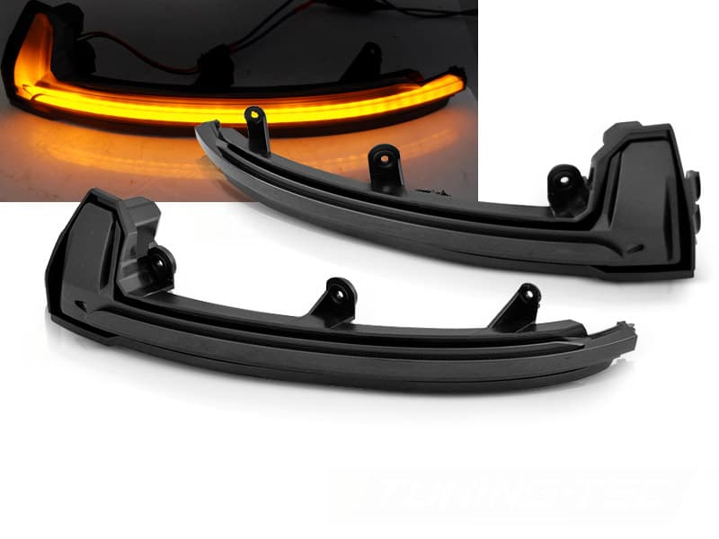 Bočné smerovky do zrkadla Porsche Cayenne II 15-17 Smoke LED SEQ