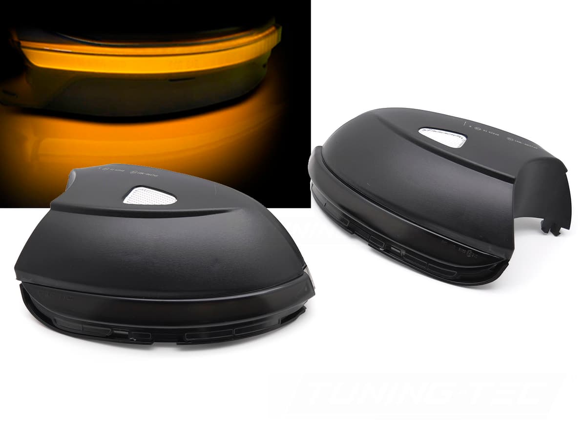 Bočné smerovky do zrkadla VW Passat B7 / CC / Jetta / Beetle / Scirocco Smoke LED SEQ