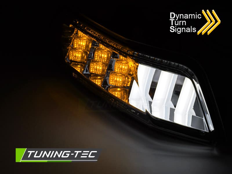 Predné smerovky Ford Mustang 15-17 Chrome LED SEQ – náhľad 2