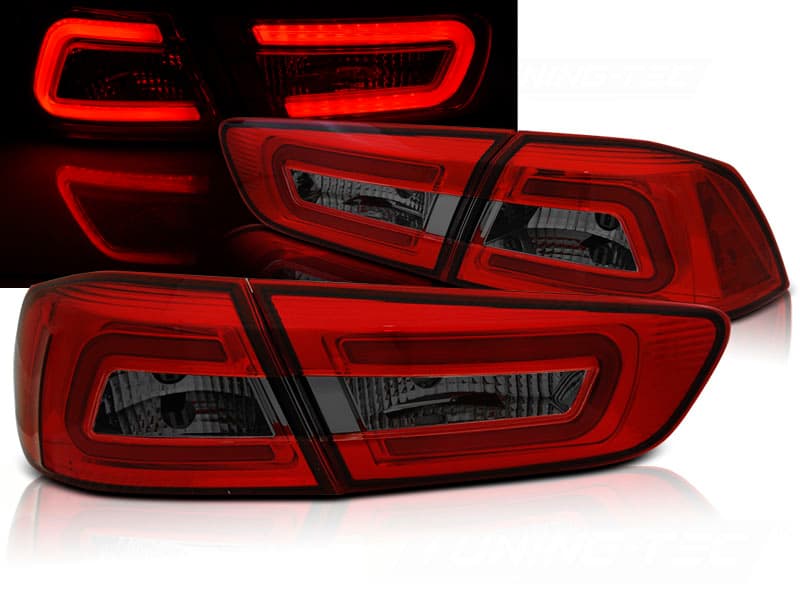 Zadné LED BAR svetlá Mitsubishi Lancer VIII 08-11 Red Smoke