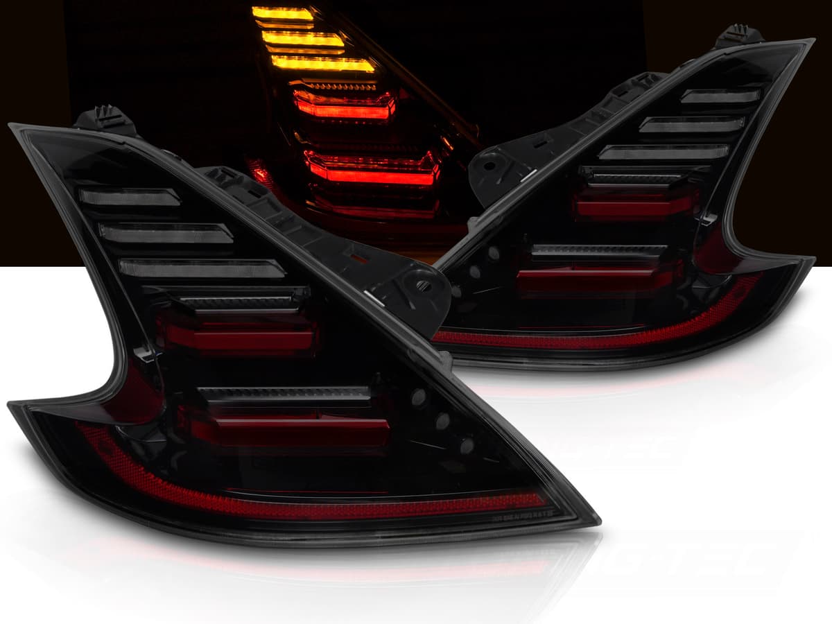 Zadné Full LED svetlá Nissan 370Z 09-20 Black Smoke