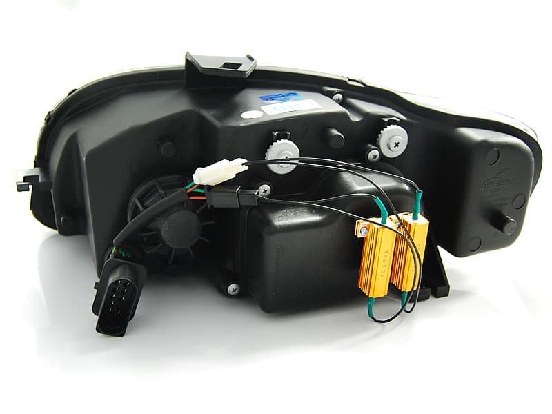 Predné svetlá Audi A4 B7 04-08 Tube Light Black – náhľad 2
