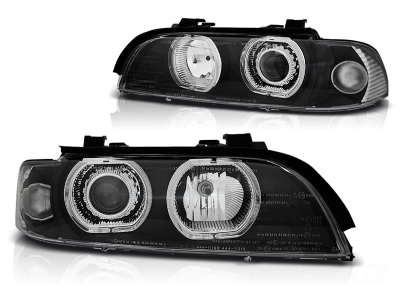 Predné xenónové svetlá BMW E39 95-03 Angel Eyes LED Black