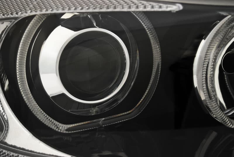 Predné svetlá BMW E90 / E91 05-11 Angel Eyes LED Black – náhľad 2