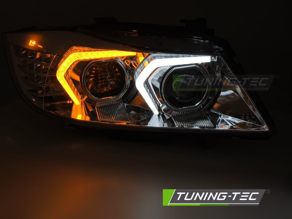 Predné xenónové svetlá BMW E90 / E91 LCI 09-11 LED Chrome – náhľad 3