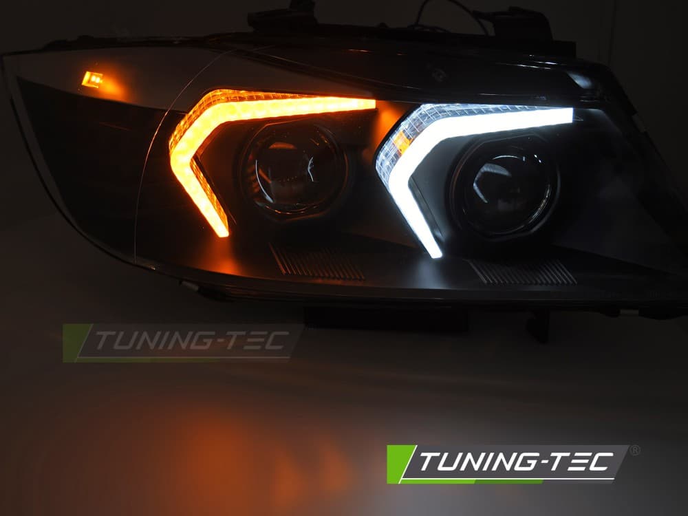 Predné xenónové svetlá BMW E90 / E91 LCI 09-11 LED Black – náhľad 3