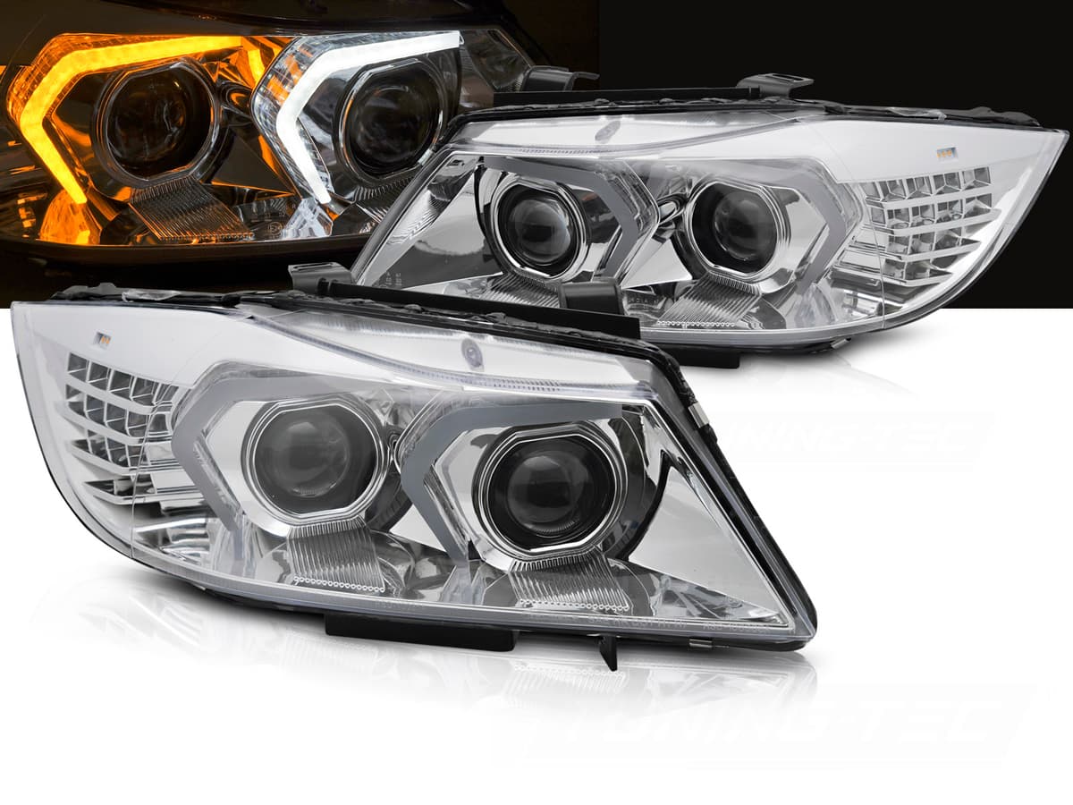 Predné xenónové svetlá BMW E90 / E91 LCI 09-11 AFS LED Chrome