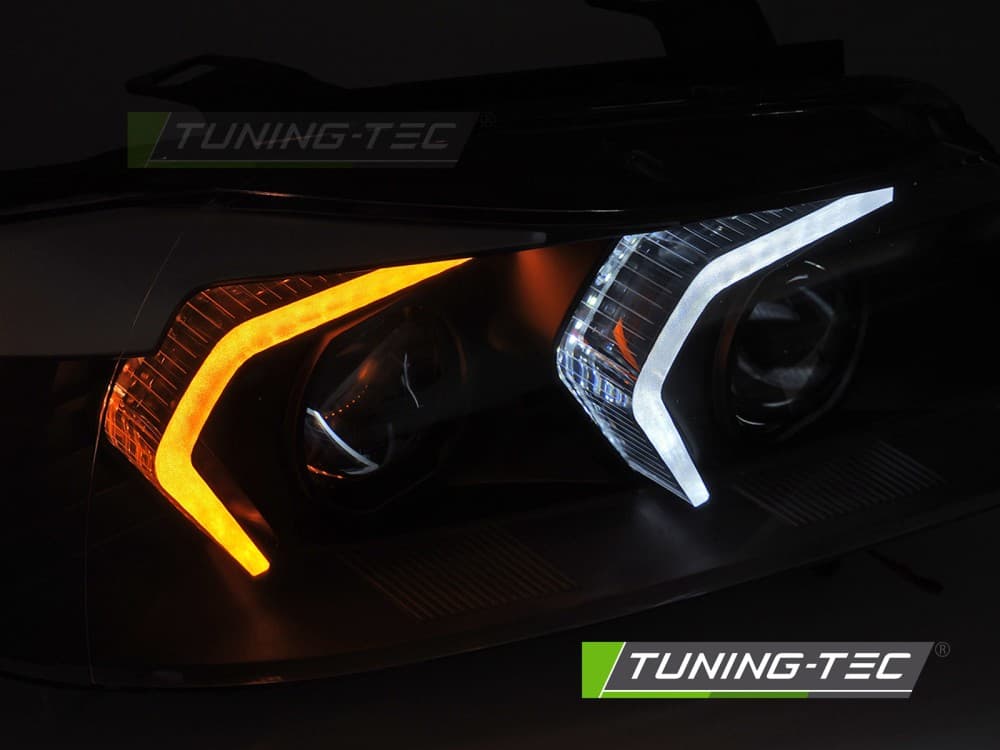 Predné Full LED svetlá BMW E90 / E91 05-08 Black – náhľad 4