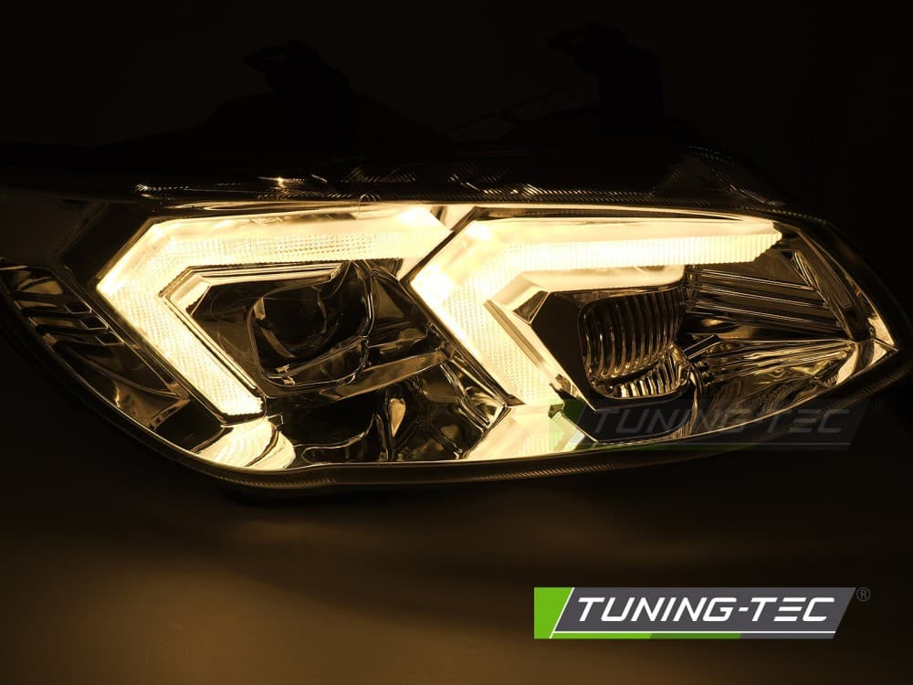 Predné xenónové svetlá BMW E92 / E93 LCI 10-13 DRL Yellow Chrome – náhľad 3