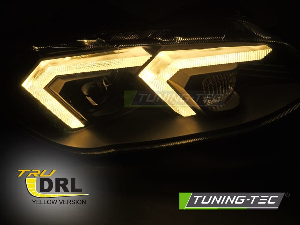 Predné xenónové svetlá BMW E92 / E93 LCI 10-13 DRL Yellow Black – náhľad 2