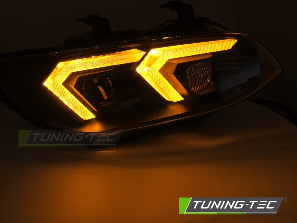 Predné xenónové svetlá BMW E92 / E93 LCI 10-13 DRL Yellow Black – náhľad 3