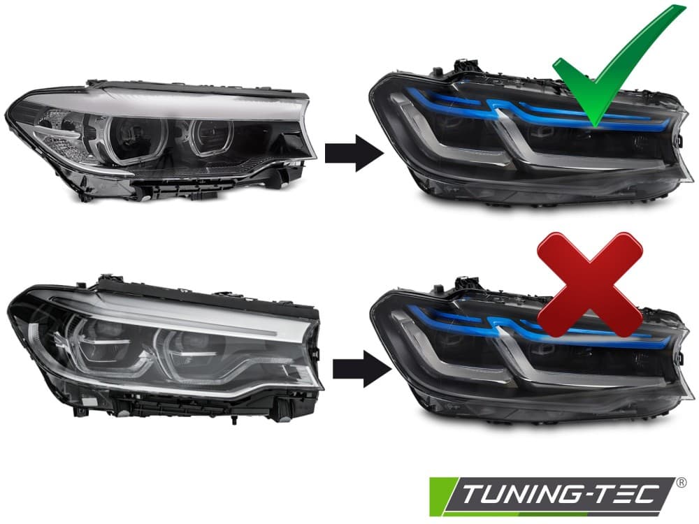 Predné Full LED svetlá BMW G30 / G31 17-20 DRL – náhľad 4