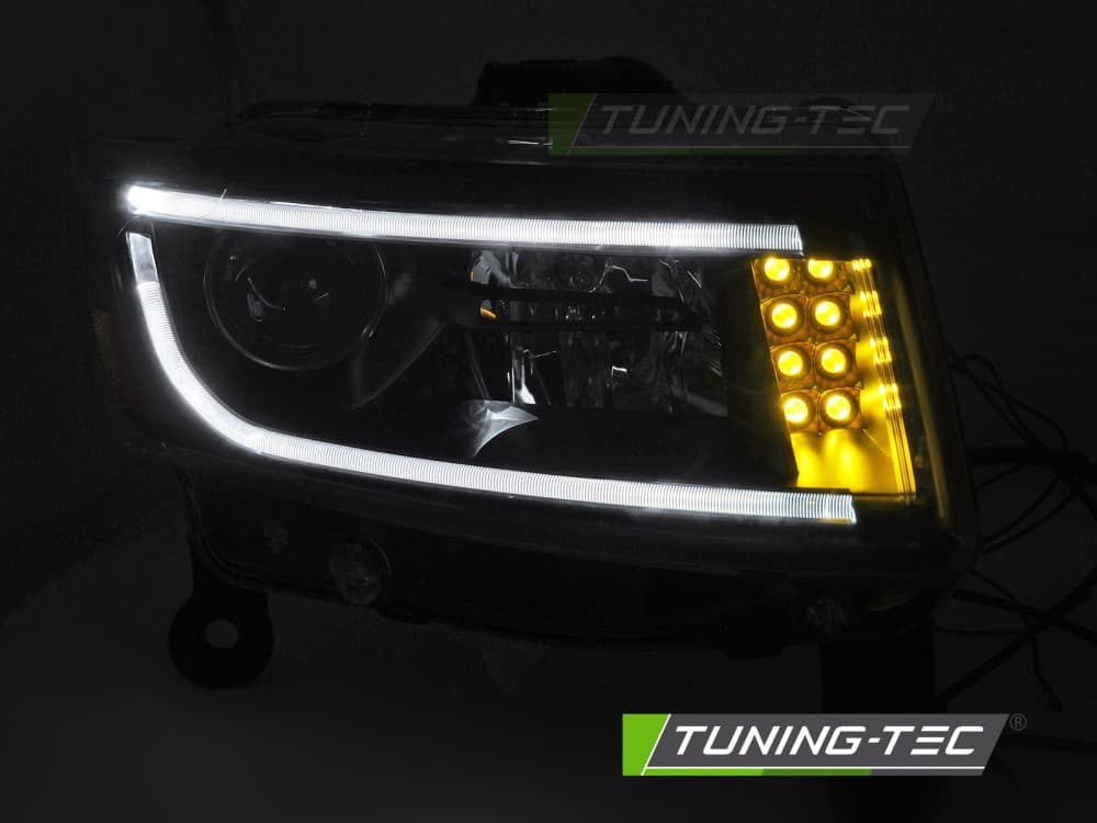 Predné svetlá Jeep Grand Cherokee WK2 14-16 Tube Light Black – náhľad 3
