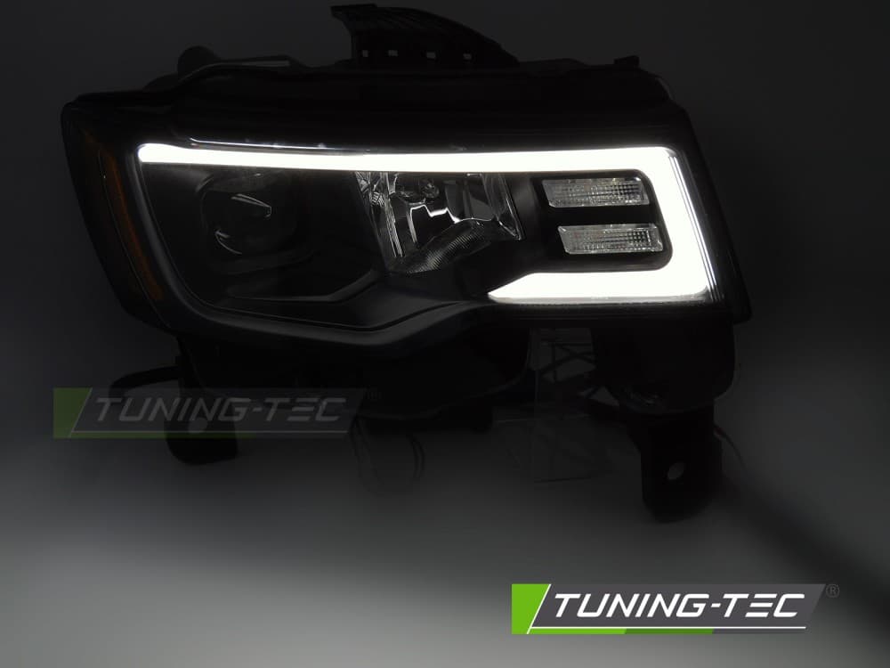 Predné svetlá Jeep Grand Cherokee WK2 16-21 Tube Light Black – náhľad 2