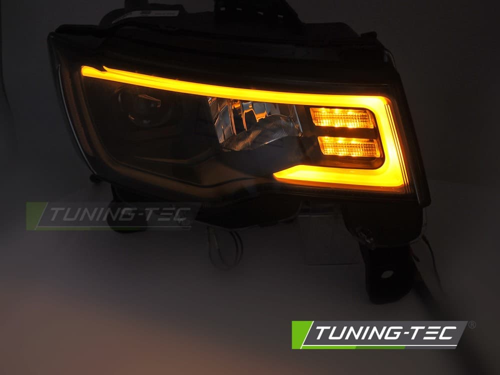 Predné svetlá Jeep Grand Cherokee WK2 16-21 Tube Light Black – náhľad 3