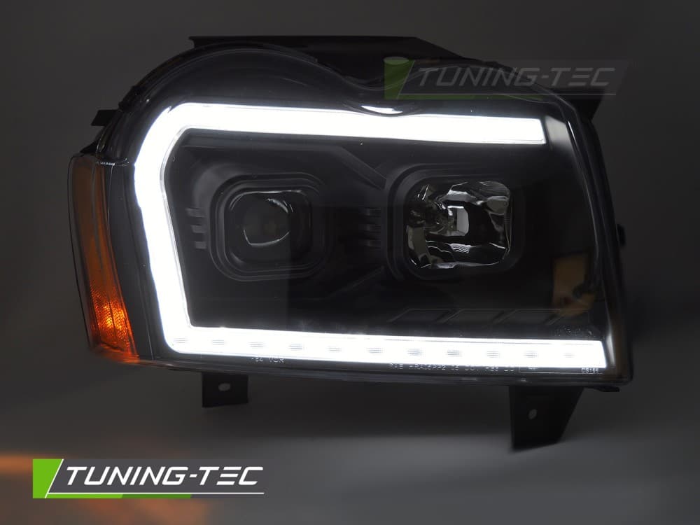 Predné svetlá Jeep Grand Cherokee WK 05-08 Tube Light Black – náhľad 2