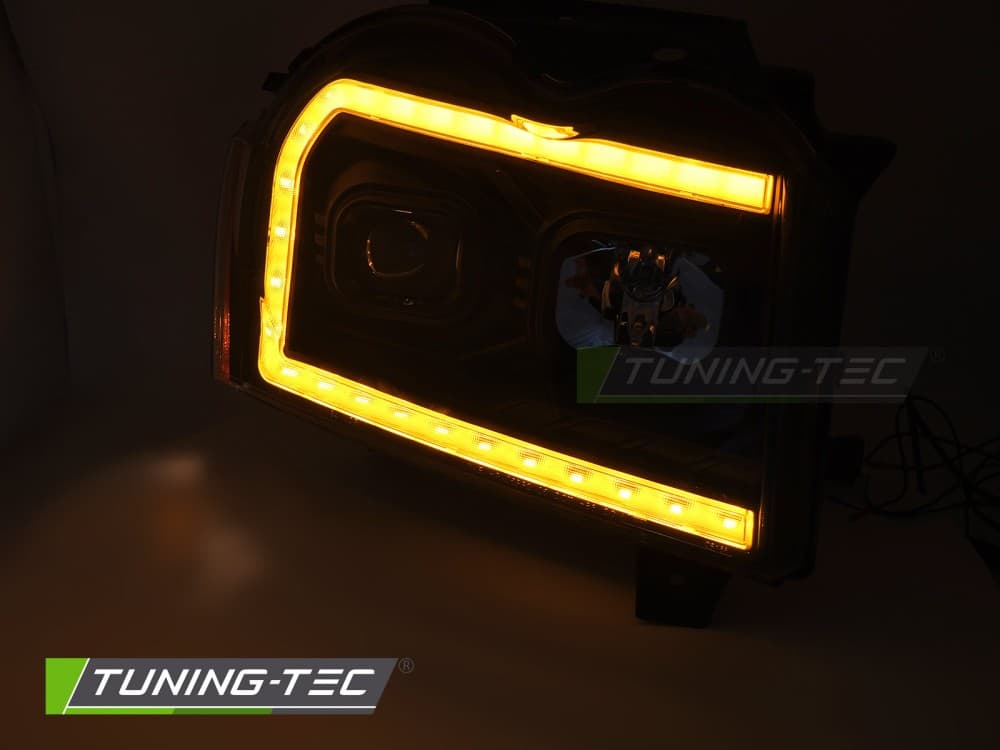 Predné svetlá Jeep Grand Cherokee WK 05-08 Tube Light Black – náhľad 3