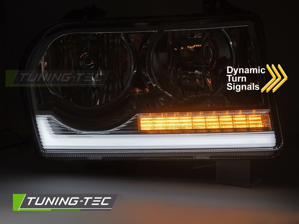 Predné svetlá Chrysler 300 05-08 Tube Light Chrome – náhľad 3
