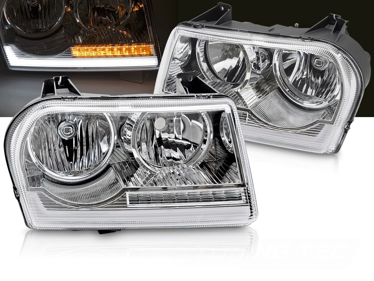 Predné svetlá Chrysler 300 05-08 Tube Light Chrome