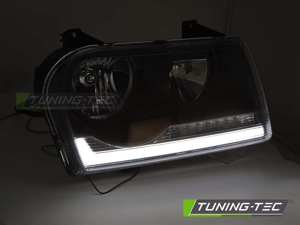Predné svetlá Chrysler 300 05-08 Tube Light Black – náhľad 2
