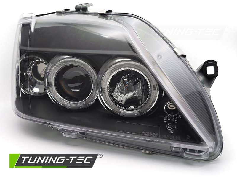 Predné svetlá Dacia Logan I 04-08 Angel Eyes Black – náhľad 2