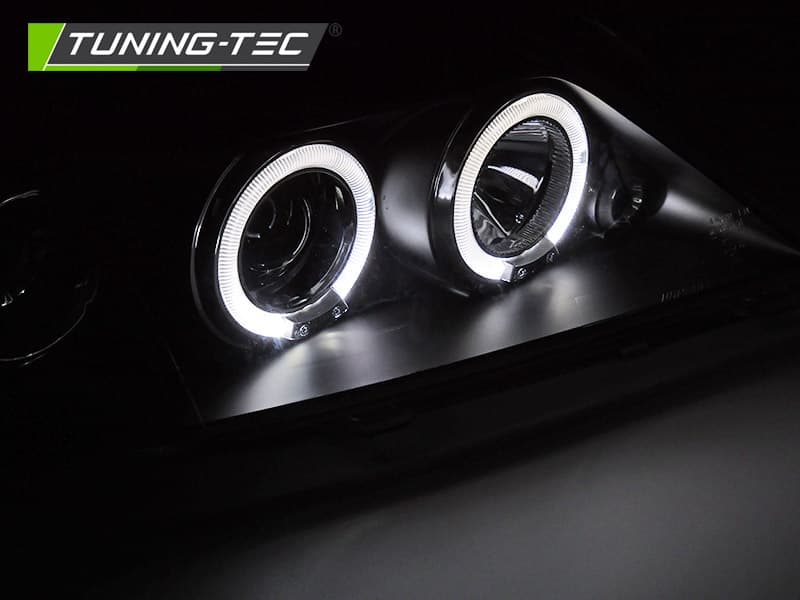 Predné svetlá Dacia Logan I 04-08 Angel Eyes Black – náhľad 4