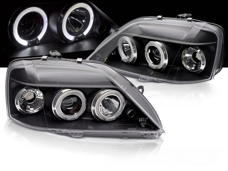 Predné svetlá Dacia Logan I 04-08 Angel Eyes Black