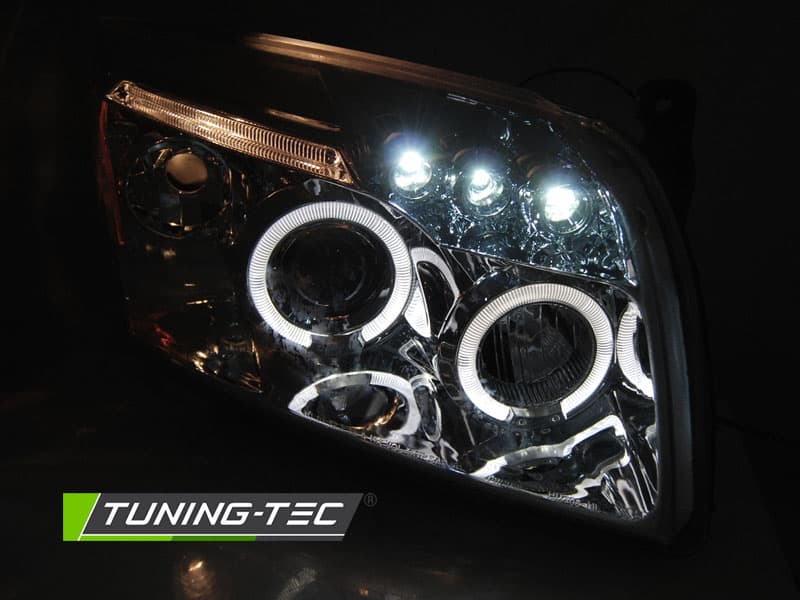Predné svetlá Dodge Caliber 06-12 Angel Eyes Chrome – náhľad 2