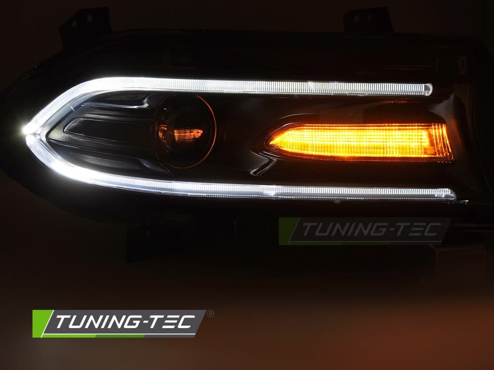 Predné svetlá Dodge Charger 14-23 LED Black – náhľad 3