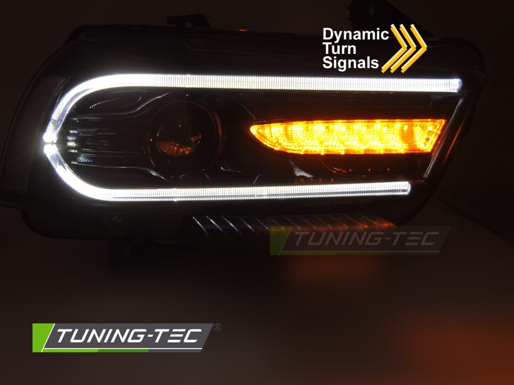 Predné svetlá Dodge Charger LX II 11-15 LED Black – náhľad 3
