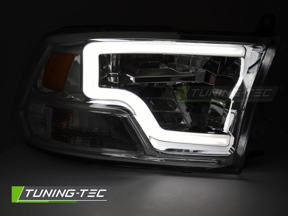 Predné LED svetlá Dodge Ram 09-18 Tube Light Chrome – náhľad 2
